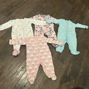 Newborn LOT- Footed One-Piece Sleepers